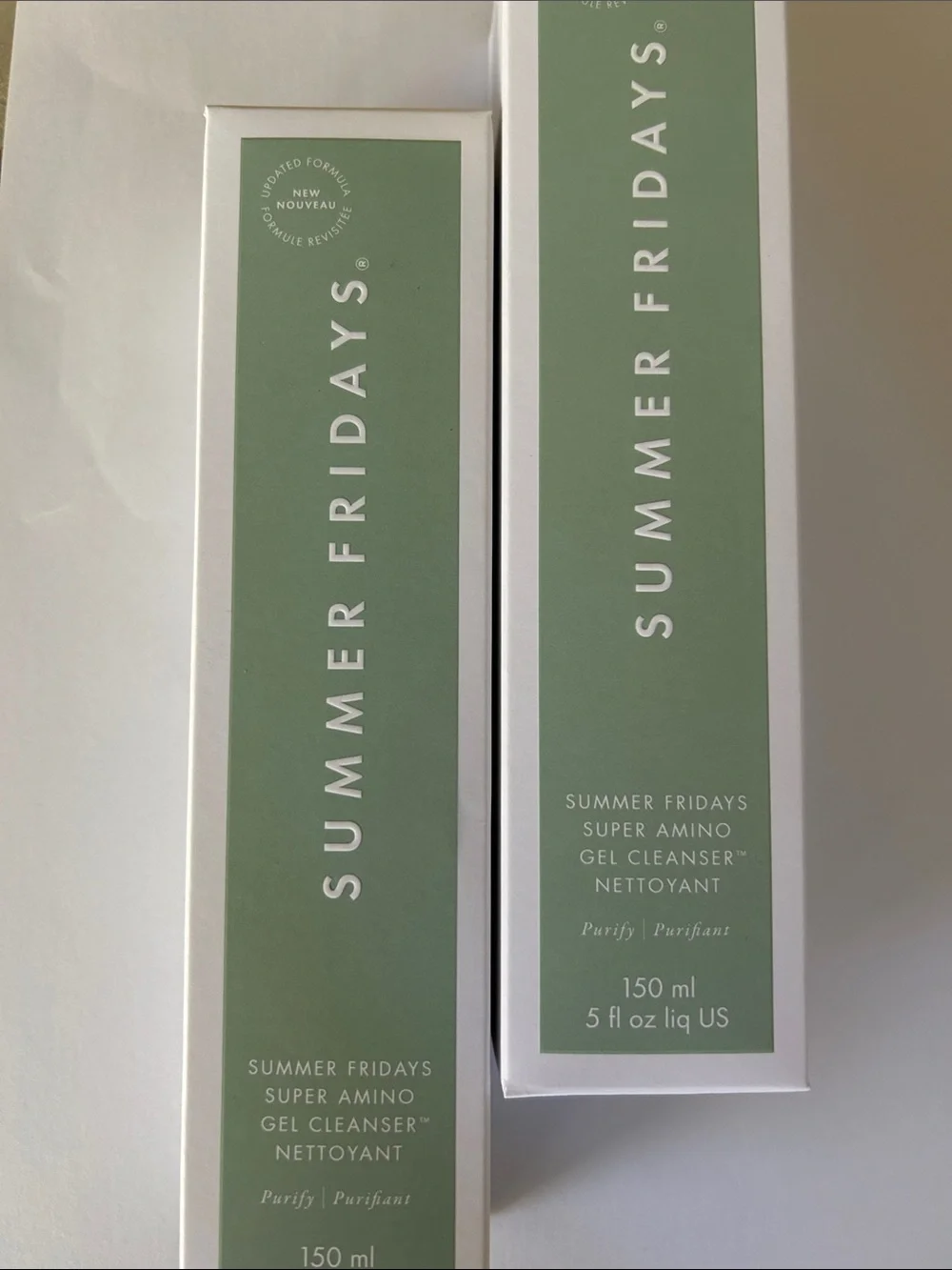 2 pack Summer Fridays Super Amino Gel Cleanser - Mint Green